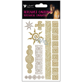 Tattoo decals gold and silver 15 x 9 cm