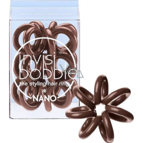 Invisibobble Nano Crystal Clear Hair band brown spiral 3 pieces