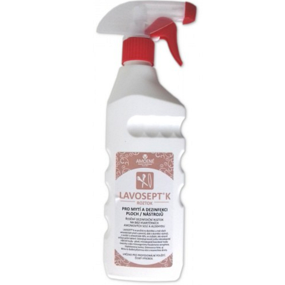 Lavosept K Disinfection of surfaces and tools washing solution for professional use more than 75% alcohol 500 ml spray