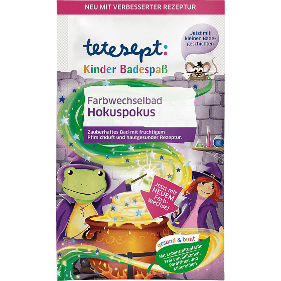 Tetesept Hokuspokus bath salt with a magical color change when bathing for children 50 g