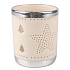 Porcelain white candlestick with a silver rim with a star 8.2 cm
