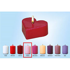 Lima Floating heart candle pink 60 x 60 x 25 mm 1 piece