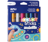 Apli Color Sticks dry metallic tempera colours 6 x 6 g, set