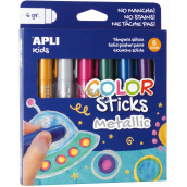 Apli Color Sticks dry metallic tempera colours 6 x 6 g, set
