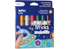 Apli Color Sticks temperové barvy suché metalické 6 x 6 g, sada
