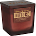 Heart & Home Nature Amber wood and vetiver scented candle large glass, burning time up to 40 hours 210 g