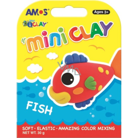 Amos I-Clay Mini Clay Modelling Drying Clay Fish 4 colours x 7,5 g