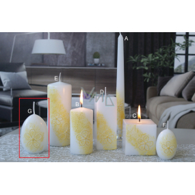 Lima Flower candle yellow egg 60 x 90 mm 1 piece