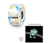 Sterling silver 925 Luminous - Constellation, clip bead for sign bracelet