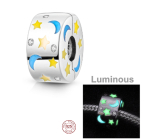 Charm Sterling silver 925 Luminous - Constellation, stopper, clip bead for sign bracelet