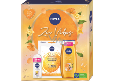 Nivea Zen Vibes Q10 Energy textile face mask 1 piece + Zen Vibes shower gel 250 ml + Zen Vibes antiperspirant roll-on 50 ml, cosmetic set for women