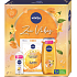 Nivea Zen Vibes Q10 Energy textile face mask 1 piece + Zen Vibes shower gel 250 ml + Zen Vibes antiperspirant roll-on 50 ml, cosmetic set for women