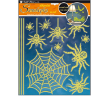 Glow-in-the-dark wall sticker Spiders 32 x 31 cm