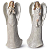 Angel in beige glitter dress polystone 65 x 165 mm mix of species