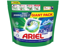 Ariel All in 1 Pods Mountain Spring gel capsules for washing white and light-coloured laundry 72 pieces