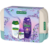 Palmolive Relaxing Massage Aroma Essence Ultimate Relax shower gel 250 ml + Anti-Stress antiperspirant roll-on 50 ml + Naturals Sensitive Skin Milk Proteins shower cream 250 ml + cosmetic bag, cosmetic set for women