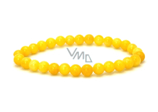Aventurine yellow bracelet elastic natural stone, ball 6 mm / 16 - 17 cm, lucky stone