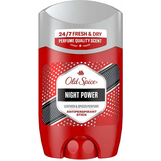 Old Spice Night Power Leather & Spices antiperspirant stick pro muže, 50 ml