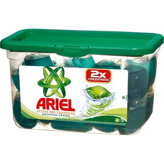 Ariel Active Mountain Spring gel pillows for light laundry 38 pieces x 35 ml