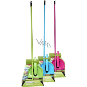 Spokar Cleaning kit brush + scoop + broom + metal stick 120 cm various colors 1 set