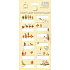 Sheet of Christmas label stickers Animals yellow sheet 12 labels