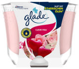 Glade by Brise I Love You scented big candle in glass, burning time up to 52 hours 224 g