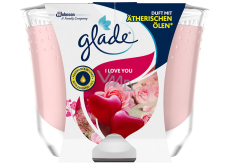Glade by Brise I Love You scented big candle in glass, burning time up to 52 hours 224 g