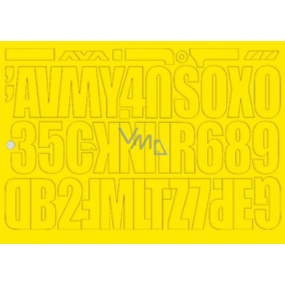 Arch Make your own advertising yellow self-adhesive letters and numbers 35 x 25 cm