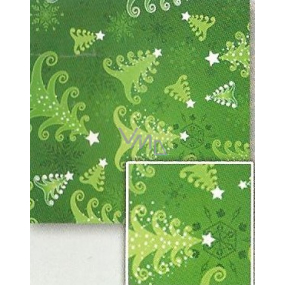 Nekupto Gift wrapping paper 70 x 200 cm Christmas Green, tree