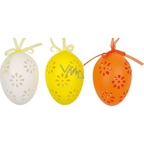 Plastic eggs for hanging 4 cm 3 pieces in a bag