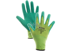 Kixx Groovy Green work nylon gloves with latex surface, size 8, GD900320