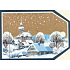 Nekupto Christmas gift cards Snowy church and houses 5.5 x 7.5 cm 6 pieces