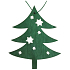 Wooden hanging tree green 10 cm