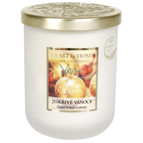 Heart & Home Sparkling Christmas Soy scented candle big burns up to 70 hours 340 g