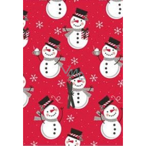 Ditipo Gift wrapping paper 70 x 500 cm Red snowmen