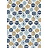 Ditipo Gift Wrapping Paper 70 x 200 cm White with Blue and Gold Decorations