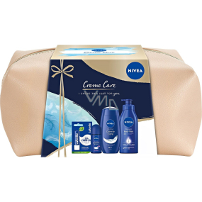 Nivea Creme Care body lotion 400 ml + shower gel 250 ml + antiperspirant roll-on 50 ml + Labello lip balm 5.5 ml + case, cosmetic set