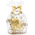 Cosmetica Fanatica Vanilla bath pearls 200 ml + body lotion 200 ml + bath salt 150 g + fizzy bath star 45 g + bath sponge + golden metal sled, cosmetic set