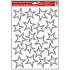 Window film without glue with glitter silver stars 33,5 x 26 cm