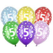 Ditipo Latex inflatable metal balloon No. 5 30 cm 1 piece different colours