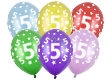 Ditipo Latex inflatable metal balloon No. 5 30 cm 1 piece different colours