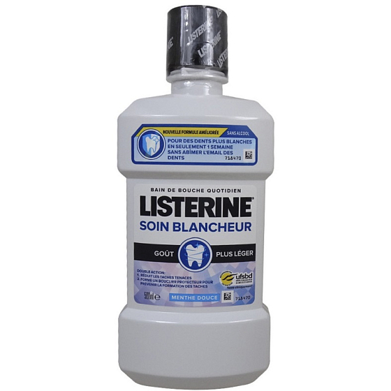 Listerine Advanced White Mild Taste Antiseptic Mouthwash 500 ml