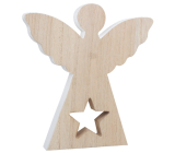 Angel with a star wooden 20 cm 1 piece
