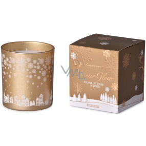 Emocio Winter Glow Frankincense & Myrrh scented candle glass 80 x 90 mm