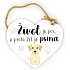 Nekupto Pets Wooden sign Life is a dog and therefore to live is a dog 16 x 14 x 2 cm