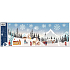 Window film Christmas Winter village with glitter 21 x 59,5 cm