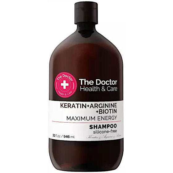The Doctor Health & Care Keratin + Arginine + Biotin Maximum Energy keratin shampoo for strengthening and shine 355 ml