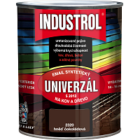 Industrol S2013 universal gloss top coat for metal and wood, 2430 chocolate brown, 600 ml