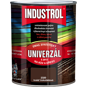 Industrol S2013 universal gloss top coat for metal and wood, 2430 chocolate brown, 600 ml