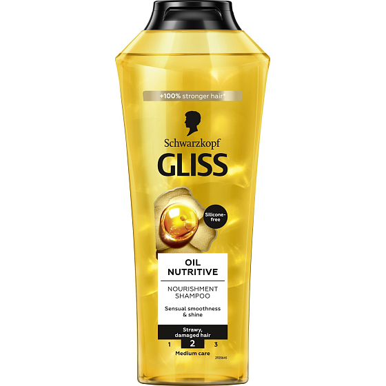 Gliss Oil Nutritive Nourishing Shampoo for Split Ends, 400 ml